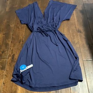 New, Cupshe, Malee Short Sleeve Wlwastic Waist Tie A-Shape Dress